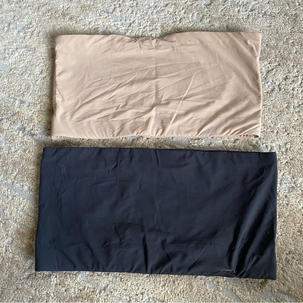 Skims Fits Everybody Bandeau Bras Strapless Boob Tube Compression Black Tan: 2X